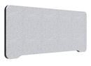 Bordsskärm Edge, 1000x400 mm, toppmonterad, ljusgrå, svart
