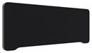 Bordsskärm Edge, 1200x400 mm, toppmonterad, svart, grå
