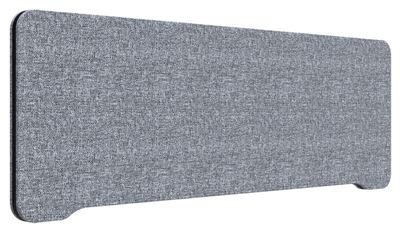 Bordsskärm Edge, 1200x400 mm, toppmonterad grå, svart