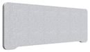 Bordsskärm Edge, 1200x400 mm, toppmonterad ljusgrå, grå