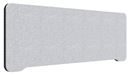 Bordsskärm Edge, 1200x400 mm, toppmonterad, ljusgrå, svart