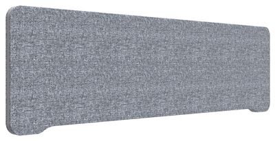 Bordsskärm Edge, 1400x400 mm, toppmonterad grå, grå