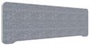 Bordsskärm Edge, 1400x400 mm, toppmonterad grå, vit