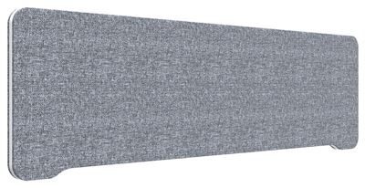 Bordsskärm Edge, 1400x400 mm, toppmonterad grå, vit