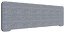 Bordsskärm Edge, 1400x400 mm, toppmonterad, grå, svart