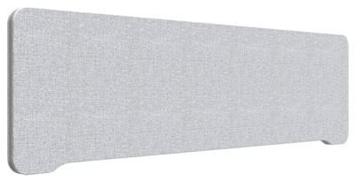 Bordsskärm Edge, 1400x400 mm, toppmonterad, ljusgrå, grå