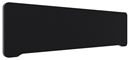 Bordsskärm Edge, 1600x400 mm, toppmonterad, svart, svart