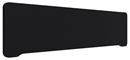 Bordsskärm Edge, 1600x400 mm, toppmonterad svart, svart
