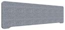 Bordsskärm Edge, 1600x400 mm, toppmonterad grå, grå