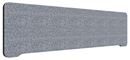 Bordsskärm Edge, 1600x400 mm, toppmonterad grå, svart