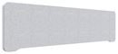 Bordsskärm Edge, 1600x400 mm, toppmonterad ljusgrå, vit