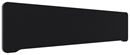 Bordsskärm Edge, 1800x400 mm, toppmonterad svart, grå