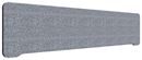 Bordsskärm Edge, 1800x400 mm, toppmonterad grå, svart