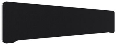 Bordsskärm Edge, 2000x400 mm, toppmonterad svart, vit