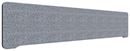 Bordsskärm Edge, 2000x400 mm, toppmonterad grå, svart