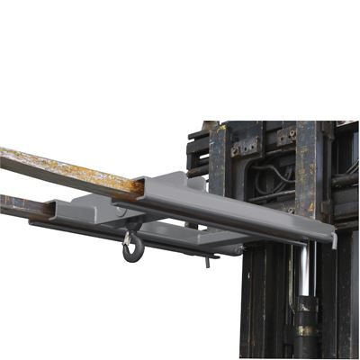 Trucktillsats med lastkrok Arnulf, för två gaffelarmar, lastkapacitet 3000 kg, grå