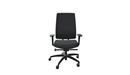 Kontorsstol INDEED, med mottrycksinställning, tygklätt ryggstöd svart