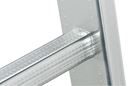 Fasadstege med ryggskydd Fanny, stegpinnar BxD 440 x 30 mm, aluminium, 21 stegpinnar