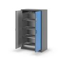 Kemikalieskåp Asta, 2 dörrar, 3 hyllplan, dörrar ljusblå