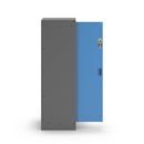 Kemikalieskåp Asta, 1 dörr, 3 hyllplan, dörr ljusblå