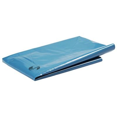 Avfallssäckar av polyeten, 240 l, LxBxH 650 x 550 x 1350 mm, 80 µm, blå, 100-pack
