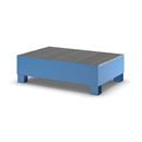 Uppsamlingskärl Moa, LxBxH 1200 x 800 x 360 mm, med certifikat, pulverlackerat i blått, med gallerdurk