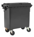 Sopkärl på hjul Vilma, volym 770 l, BxHxD 1360 x 1330 x 770 mm, antracitgrå
