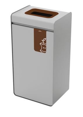 Återvinningskärl Durasort, HxBxD 830 x 420 x 330 mm, matavfall, brun