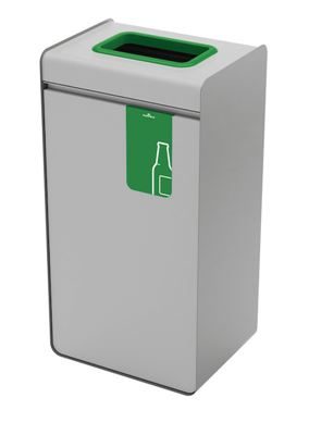 Återvinningskärl Durasort, HxBxD 830 x 420 x 330 mm, glas, grön