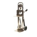 Säckkärra i aluminium Therese, lastkapacitet 350 kg, med lyftplattform, polyuretan, punkteringsfritt