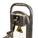 Säckkärra i aluminium Therese, lastkapacitet 350 kg, med lyftplattform, polyuretan, punkteringsfritt