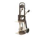 Säckkärra i aluminium Therese, lastkapacitet 350 kg, med lyftplattform, polyuretan, punkteringsfritt