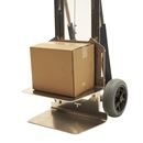 Säckkärra i aluminium Therese, lastkapacitet 350 kg, med lyftplattform, polyuretan, punkteringsfritt