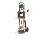 Säckkärra i aluminium Therese, lastkapacitet 350 kg, med lyftplattform, polyuretan, punkteringsfritt