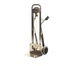 Säckkärra i aluminium Therese, lastkapacitet 350 kg, med lyftplattform, polyuretan, punkteringsfritt