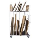 Kartongvagn Irem, för vikta kartonger, 4 länkhjul varav 2 med broms