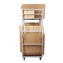 Kartongvagn Irem, för vikta kartonger, 4 länkhjul varav 2 med broms