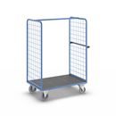 Plockvagn med gallersidor Bodil, med centralbroms, lastyta 1175 x 800 mm