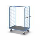 Plockvagn med gallersidor Bodil, med centralbroms, lastyta 1175 x 800 mm