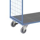 Plockvagn med gallersidor Bodil, med centralbroms, lastyta 1175 x 800 mm