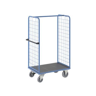 Plockvagn med gallersidor Bodil, med centralbroms, lastyta 975 x 700 mm