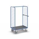 Plockvagn med gallersidor Bodil, med centralbroms, lastyta 975 x 700 mm