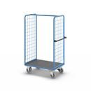 Plockvagn med gallersidor Bodil, med centralbroms, lastyta 975 x 700 mm