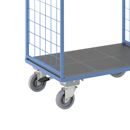 Plockvagn med gallersidor Bodil, med centralbroms, lastyta 975 x 700 mm