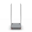 Rullcontainer i rostfritt stål Frida, rostfritt stål, med 2 sidogaller