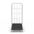 Rullcontainer Jessica, 3-sidig, svart/förzinkad