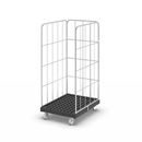 Rullcontainer Jessica, 3-sidig, svart/förzinkad