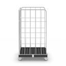 Rullcontainer Jessica, 3-sidig, svart/förzinkad