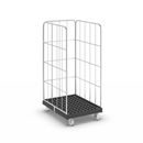 Rullcontainer Jessica, 3-sidig, svart/förzinkad
