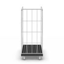 Rullcontainer Jessica, 3-sidig, svart/förzinkad